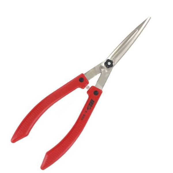 Cisaille de précision ARS K-800 pour la taille de finitions sur un buis en spirale.