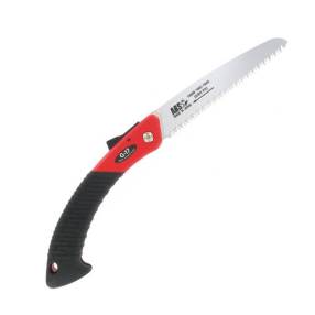 Scie d'élagage pliante ARS G-17 ouverte, lame 170mm - Matériel de jardinage professionnel.