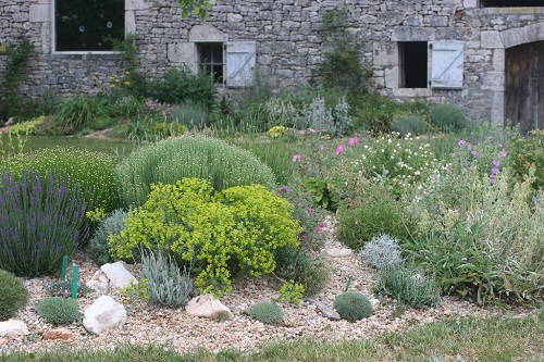 Massifs du jardin d'expérimentation