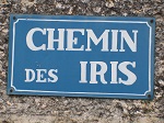 Panneau chemin des iris Panneau chemin des iris