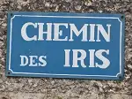 Panneau chemin des iris